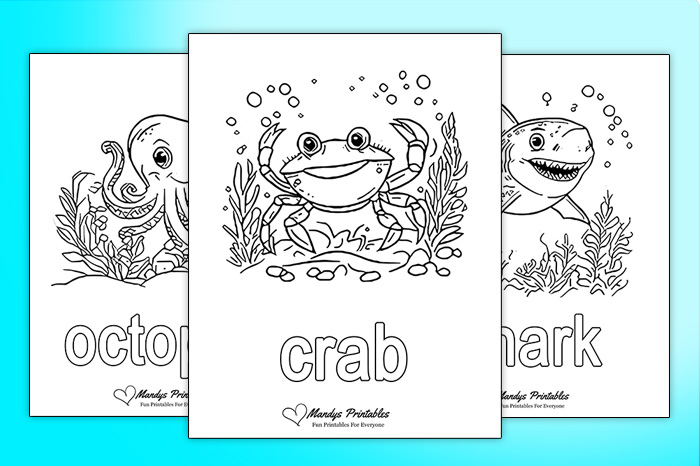 Printable Sea Animals Coloring Pages