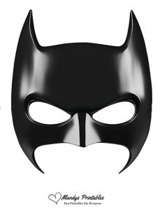 3 Printable Batman Mask Templates - Bat2 232x300 