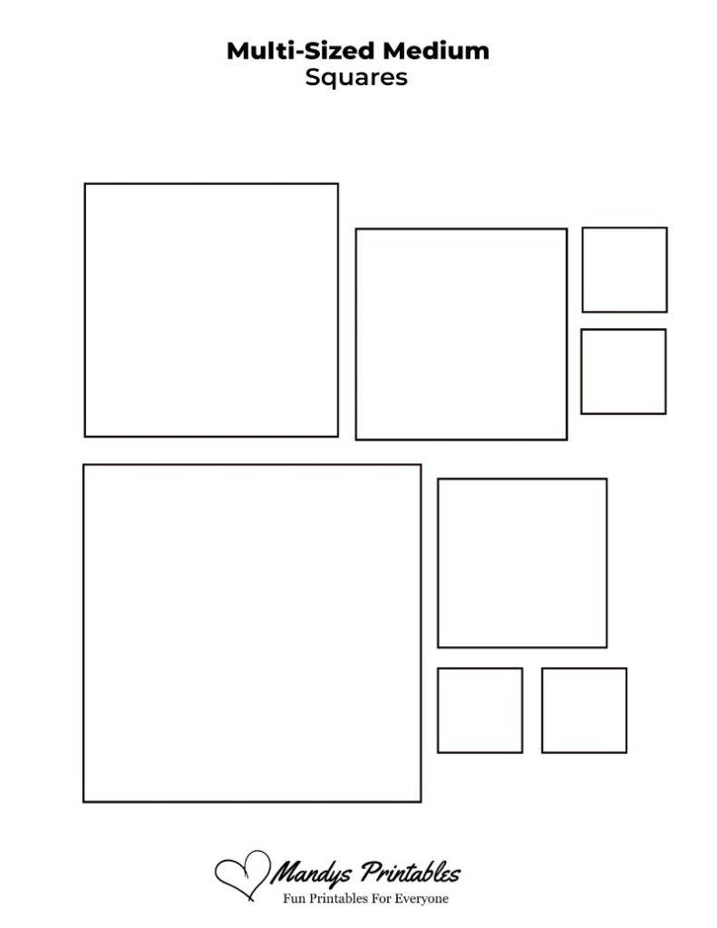 Mixed Size Square Templates