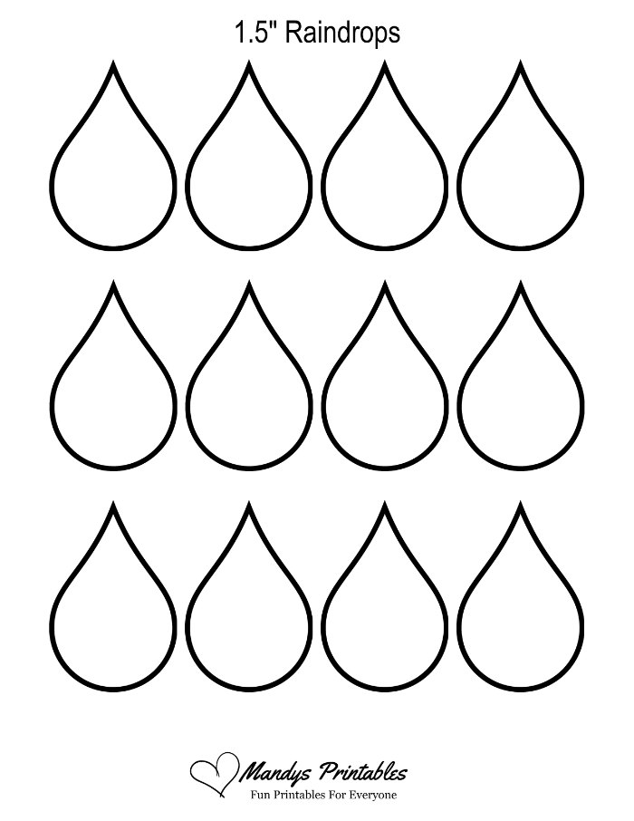 template of a raindrop