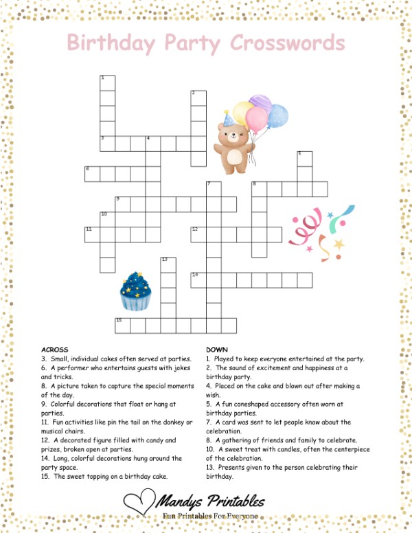 free crossword puzzles for kids