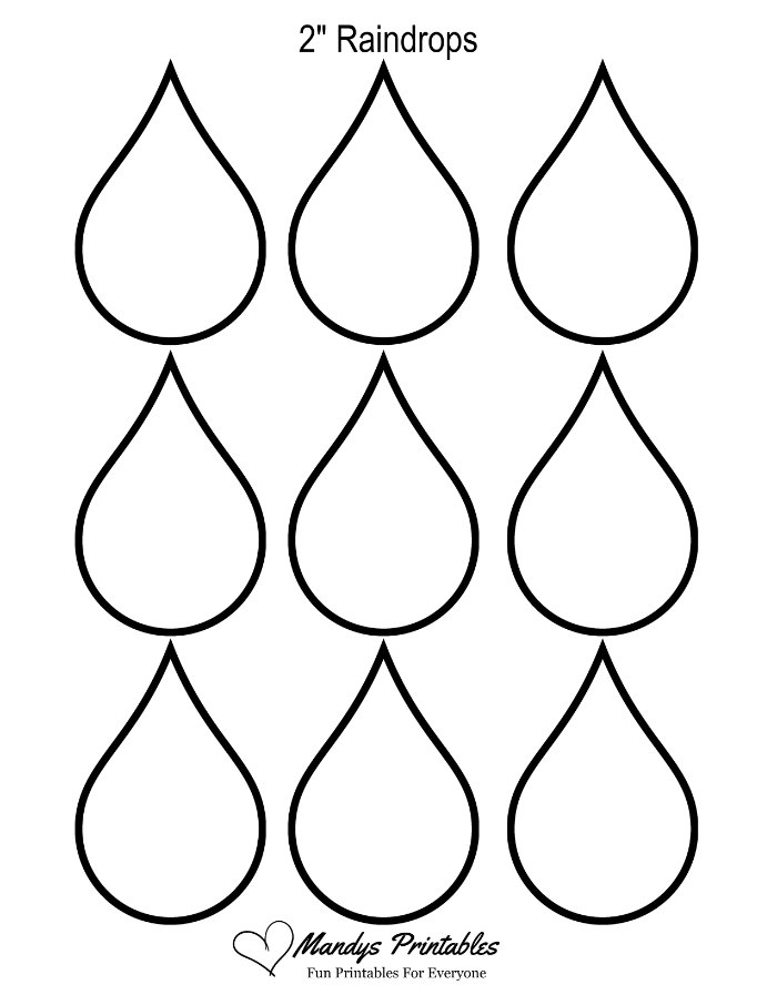 raindrop templates printable