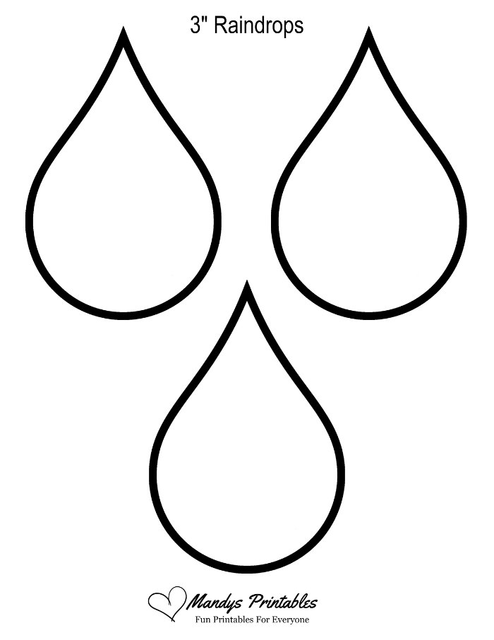 printable raindrop template