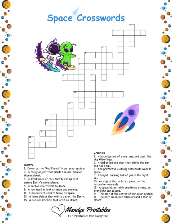 free printable children's crossword puzzles