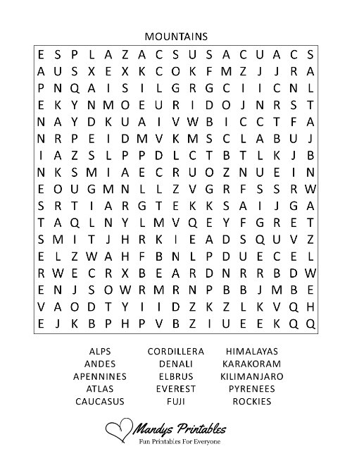 free printable wordsearch for adults