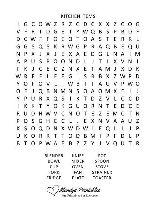 free printable word searches