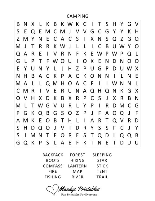 free printable word searches