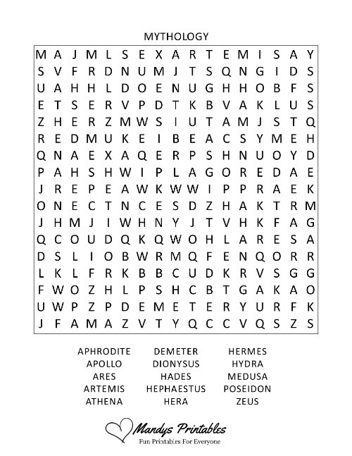 free printable word searches