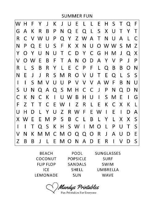 free printable word searches