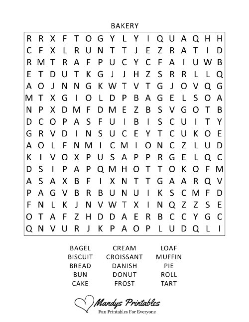 free printable word searches