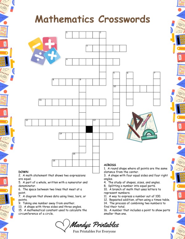 kids crossword puzzles printable