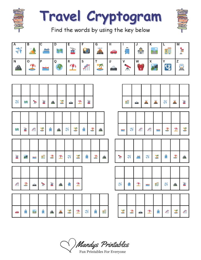 Cryptograms Puzzles printable