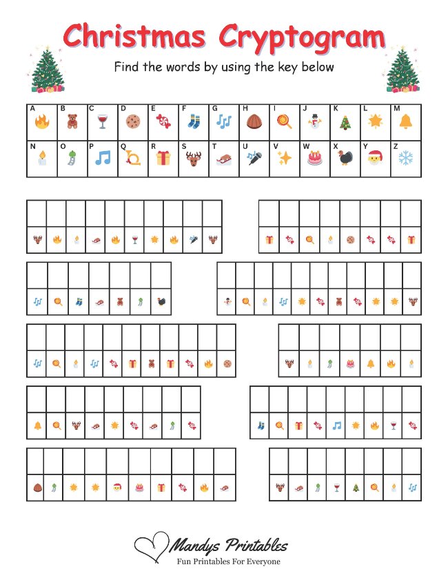 Cryptograms Puzzles printable