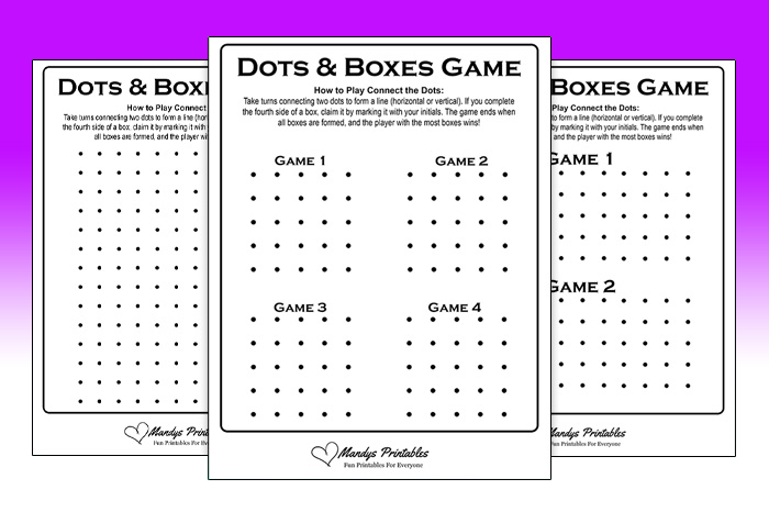 Printable Dots and Boxes Game
