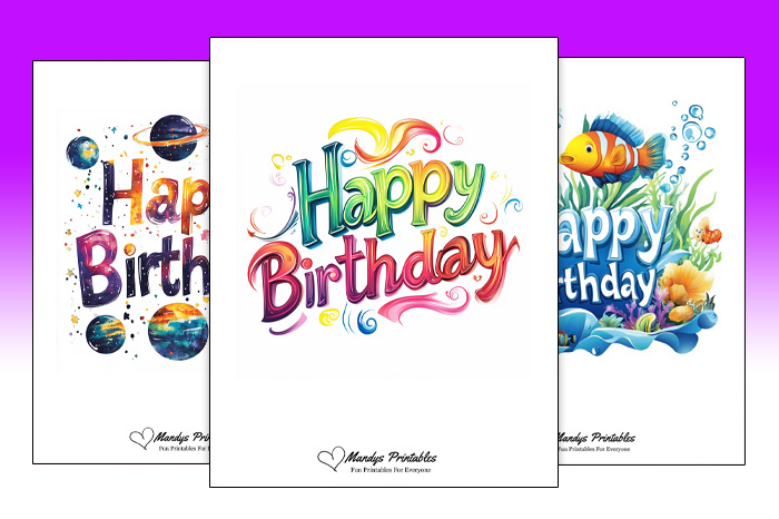 printable Happy Birthday Signs
