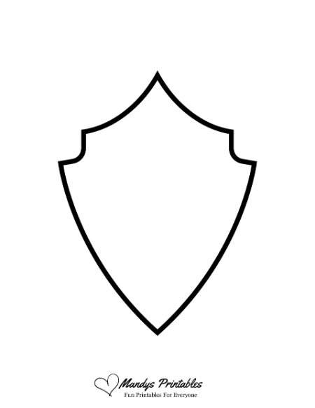 printable shield template