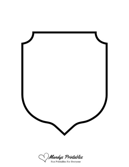 printable shield template