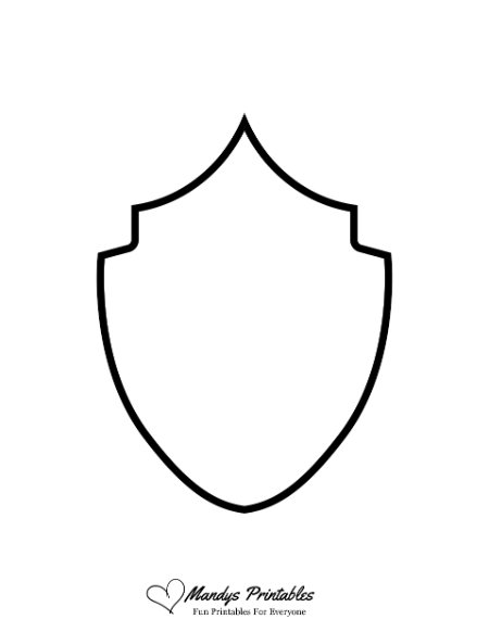 template for a shield