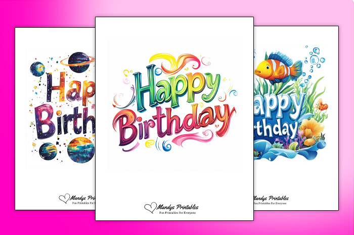 printable Happy Birthday Signs