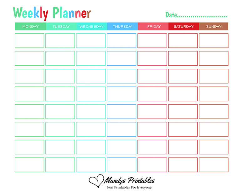 downloadable planner