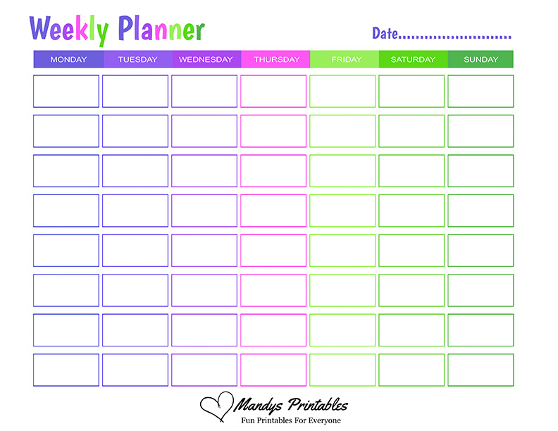 printable weekly planner pdf