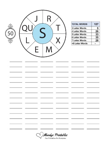 printable word circle puzzles