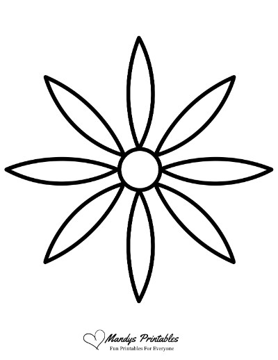 printable flower template pattern pdf