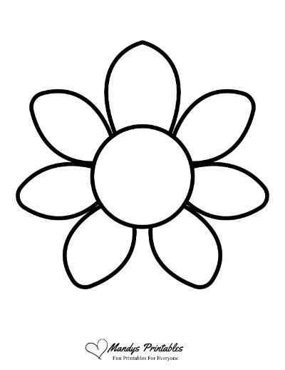 flower cut out template