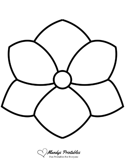 blank flower template