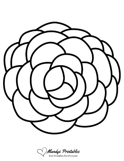 blank flower template