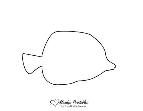 outline of a fish template