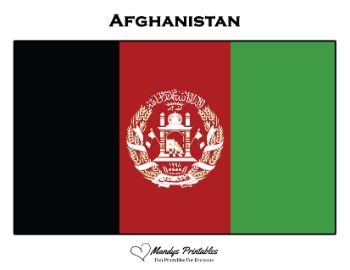 Printable Afghanistan Flag