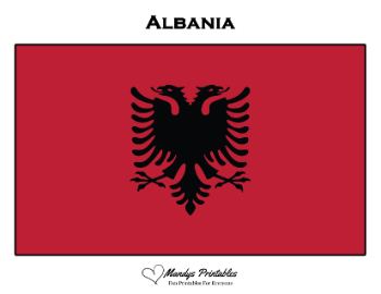 Printable Albania Flag