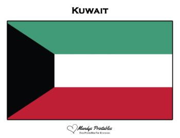 Printable kuwait Flag