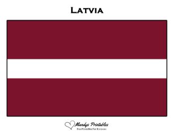 Printable latvia Flag