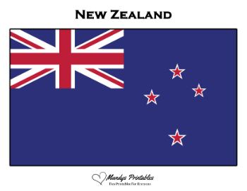 Printable new zealand Flag