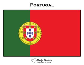 Printable portugal Flag