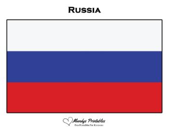 Printable russia Flag