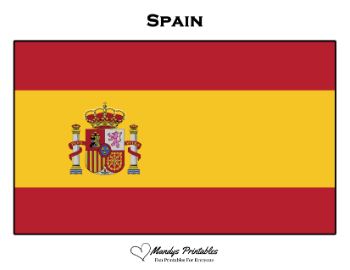 Printable spain Flag