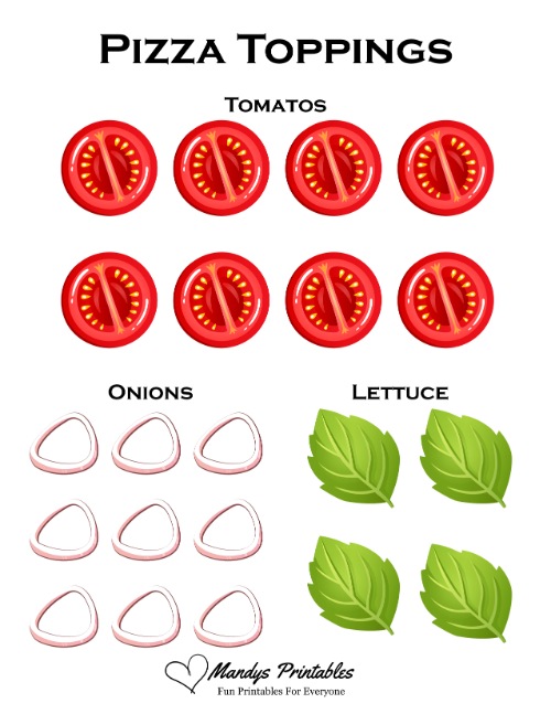 printable pizza toppings