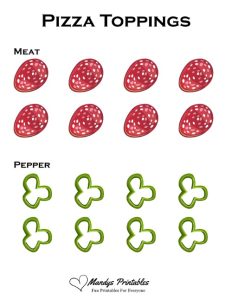 Printable Pizza Toppings And Base