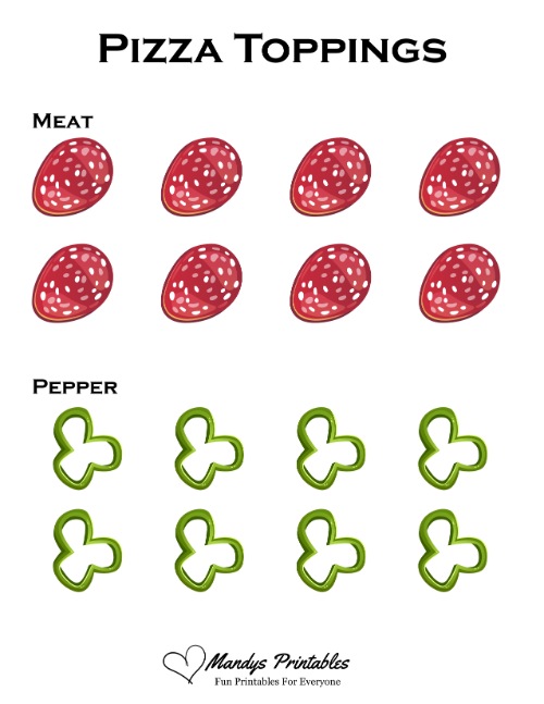 printable pizza toppings