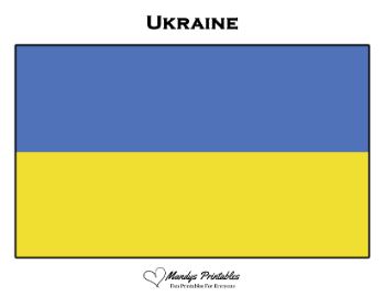 Printable ukraine arab emirates Flag