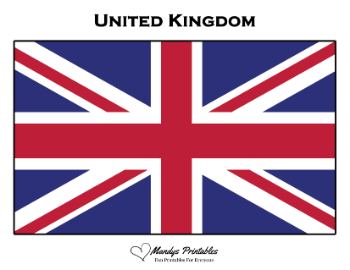 Printable united kingdom Flag