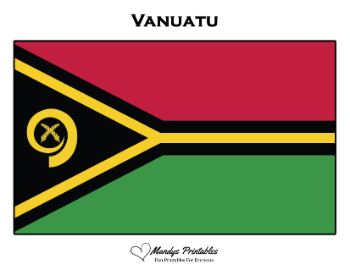 Printable vanuatu Flag