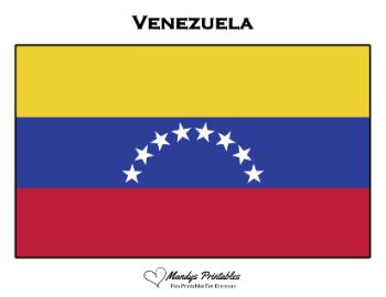 Printable venezuela Flag