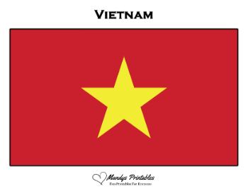 Printable vietnam Flag