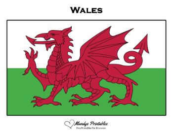 Printable wales Flag