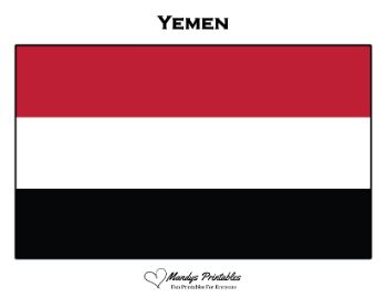 Printable yemen Flag