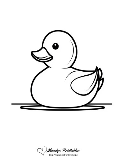 rubber duck outline